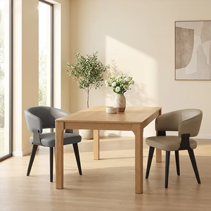 เก้าอี้รับประทานอาหารโครงไม้เบิร์ชสีขาวหรูหราทันสมัย พร้อมดีไซน์พนักพิงทรงปีก ผลิตจากสแตนเลส เหมาะสำหรับใช้ในโรงแรมเชิงพาณิชย์ - Product Image 4