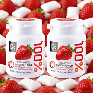 <span class=keywords><strong>Chewing</strong></span>-<span class=keywords><strong>gum</strong></span> <span class=keywords><strong>sans</strong></span> <span class=keywords><strong>sucre</strong></span> à la saveur fraise, <span class=keywords><strong>sans</strong></span> aspartame, <span class=keywords><strong>sans</strong></span> gluten, végétalien, pour la prévention des caries - Product Image 1