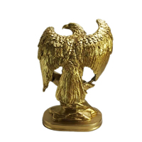 Sculpture personnalisée décoration de maison de luxe animal tigre lion cheval aigle figurines cadeau résine artisanat or aigle statue