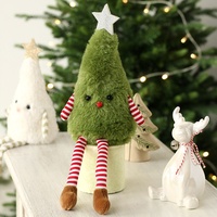 Adorable jouet en peluche Arbre de Noël, figurine en peluche douce avec étoile en sommet, vente en gros, personnalisable, décoration pour la maison, fête, cadeau de Noël