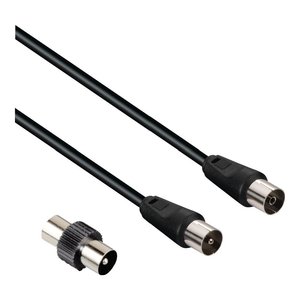 Cavo antenne avec adaptateur 75 Db noir 1,5m 00205302 - Product Image 1