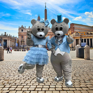Costumes de poupées ours de dessin animé pour couples étrangers, costumes de performance pour poupées ambulantes <span class=keywords><strong>homme</strong></span> et femme, costumes de cosplay d'ours pour adultes - Product Image 2