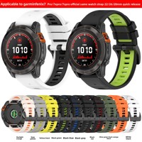 QuickFit 22mm/26mm Tali Jam Tangan Silikon Sport dengan Gesper Pin untuk Garmin Fenix 8/Quatix8/7 Pro/5X/5 Plus Smartwatch