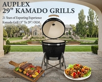 AUPLEX Offre Spéciale Grands Barbecues Kamado en Céramique de 13, 15, 16, 18, 20, 21, 22, 23, 24, 26, 27, 29 Pouces pour Cuisson au Charbon de Bois et Fumage en Extérieur, Idéal pour Plus de 10 Personnes