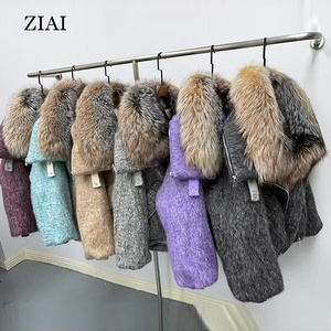 Nuovo Cappotto Invernale Casual Spesso <span class=keywords><strong>con</strong></span> Cerniera 2026, Giacca in Lana e <span class=keywords><strong>Pelliccia</strong></span> di Volpe, Piumino da <span class=keywords><strong>Donna</strong></span> - Product Image 4