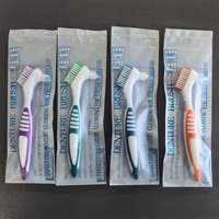 Brosse de nettoyage pour brosse à dents, brosse de nettoyage pour fausses dents, brosse à prothèses dentaires double face, certification CE, poignée antidérapante, matériau PVC