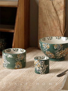 Tasses à café, lait et thé de style peinture à l'huile vintage, motif floral de vigne verte, collection French <span class=keywords><strong>Table</strong></span> <span class=keywords><strong>Passion</strong></span> - Product Image 3