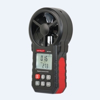 Anémomètre numérique portable WT87A avec thermomètre Jauge de vitesse de l'air en temps réel Indicateur de température froide