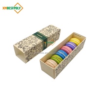 Boîtes à tiroirs en papier personnalisées pour 6 paquets de desserts, biscuits, macarons, baklavas, beignets, emballages pour en-cas