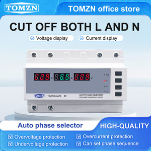 <span class=keywords><strong>Interruptor</strong></span> de Transferencia Automática de Doble Alimentación Tipo Relé TOMZN con Protección Contra Sobretensión <span class=keywords><strong>y</strong></span> Baja Tensión, Protector de Sobrecorriente, Pantalla L N U-I - Product Image 1
