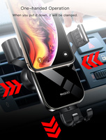 Support de téléphone portable universel Yesido C87 à fixation automatique par gravité pour grille d'aération de voiture