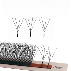 Cils synthétiques en forme de W 3D 4D <span class=keywords><strong>5D</strong></span> effet wispy pour extensions de cils volume croisé, marque OEM en marque blanche - Product Image 2