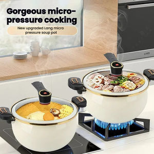 Casserole à double anse de grande capacité 7L, autocuiseur à <span class=keywords><strong>induction</strong></span> émaillé, marmite antiadhésive pour soupes et ragoûts, autocuiseur micro-pression émaillé pour la maison - Product Image 3