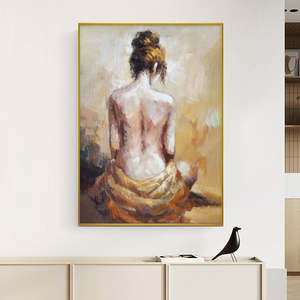 Peinture à l'huile sur toile moderne de haute qualité 100% faite à la main Belle <span class=keywords><strong>jeune</strong></span> fille nue pour la décoration de la maison Peinture murale - Product Image 1