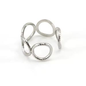 Titanium Steel Interlocking One-<b>size</b> <b>Ring</b> for Women, 18K Stainless Steel Personalized Movable <b>Adjustable</b> <b>Ring</b> Fashion Jewelry - Product Image 4