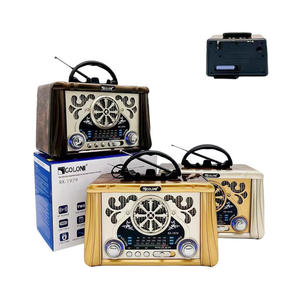 Radio rétro portable multibande FM AM SW avec chargement solaire, Bluetooth, USB, TF, AUX, peinture UV et antenne haute sensibilité - Product Image 3