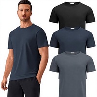 T-shirt de sport pour homme à manches courtes en coton et élasthanne, écologique, séchage rapide, respirant, impression sérigraphique, design personnalisable