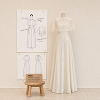 Robe de soirée formelle vintage en dentelle à col montant, sur mesure OEM/ODM, pour mariage, demoiselle d'honneur ou toast de mariage