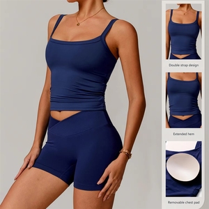 Sujetador deportivo de yoga para mujer, transpirable, para fitness, correr, entrenamiento, ejercicio, con tirantes elásticos en cuatro direcciones <span class=keywords><strong>y</strong></span> almohadillas para el pecho - Product Image 4