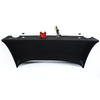 Housse de table rectangulaire en spandex de 6 pieds sur 8 pieds