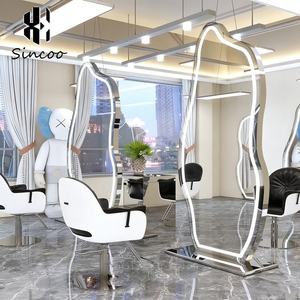 Espejo de Pared Irregular para Barbería, Doble Cara, con Luz LED Personalizada, para Estilistas y Salones de Belleza - Product Image 3