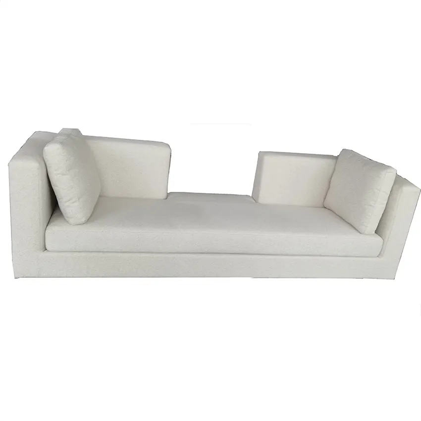 luxury armrest living room furniture sofa set fabric upholstered settee bench for living room