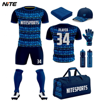 Maillots de football personnalisés par sublimation, respirants, à séchage rapide, manches courtes, ensembles uniformes de football 100% polyester, pour clubs et équipes sportives, unisexe