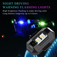 Voiture Vélo Moto 7 Couleurs Strobe Aircraft Light Universal Warning Lights Mini USB Drone Strobe Light Aircraft Night Flashing