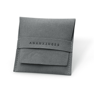 Petite enveloppe en velours personnalisée avec rabat Pochette à bijoux en microfibre Bolvas Para Joya avec logo imprimé pour l'emballage et le stockage - Product Image 5