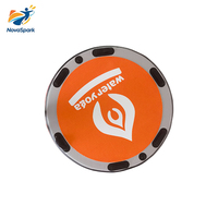 Novaspark - Tapete de Yoga Inflable Redondo de PVC Impermeable de 150 cm, Diseño de Panda de Dibujos Animados, Colchoneta Flotante para Gimnasio Infantil