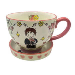 450ml Handmade Painting <b>Ceramic</b> <b>Mug</b> Soup Cup and Breakfast Cup Are Suitable for Afternoon Tea Gift Box Packaging for Girl - Product Image 3