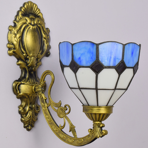 Lampe murale nordique simple et moderne, lumière et <span class=keywords><strong>ombre</strong></span>, lampe de chevet de <span class=keywords><strong>jardin</strong></span>, verre coloré, lampe murale de couloir, lampes murales méditerranéennes pour l'intérieur - Product Image 2