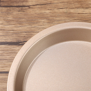 Plaques à pizza rondes en acier au carbone antiadhésives, noires et dorées, plusieurs tailles, pour usage domestique - Product Image 3