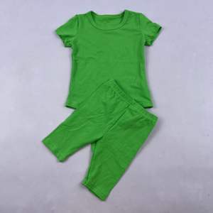 Conjunto de Ropa para Bebés Niñas RTS, 40 Colores, Algodón Suave, Camiseta de Manga Corta y Pantalones Cortos Ajustados, Ropa para Niños - Product Image 5