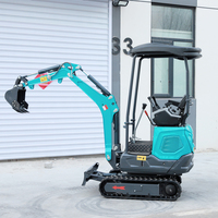 Mini-excavatrice de 1,2 tonne, 1,6 tonne, 2 tonnes en gros avec moteur Kubota, petite pelle sur chenilles, micro-excavatrice pour ferme, jardin, maison