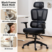 Support lombaire de bureau H5529, dossier réglable en hauteur, confortable pour les longues sessions assises, avec fonction de bascule pour la sieste, chaise de gaming