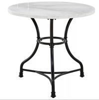 SWT — Table basse de luxe ronde en marbre, décoration dorée pour le salon