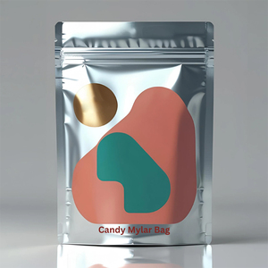 Sacs alimentaires refermables à fermeture éclair en film aluminium laminé, transparents à l'avant, mats, marron, en stock - Product Image 3