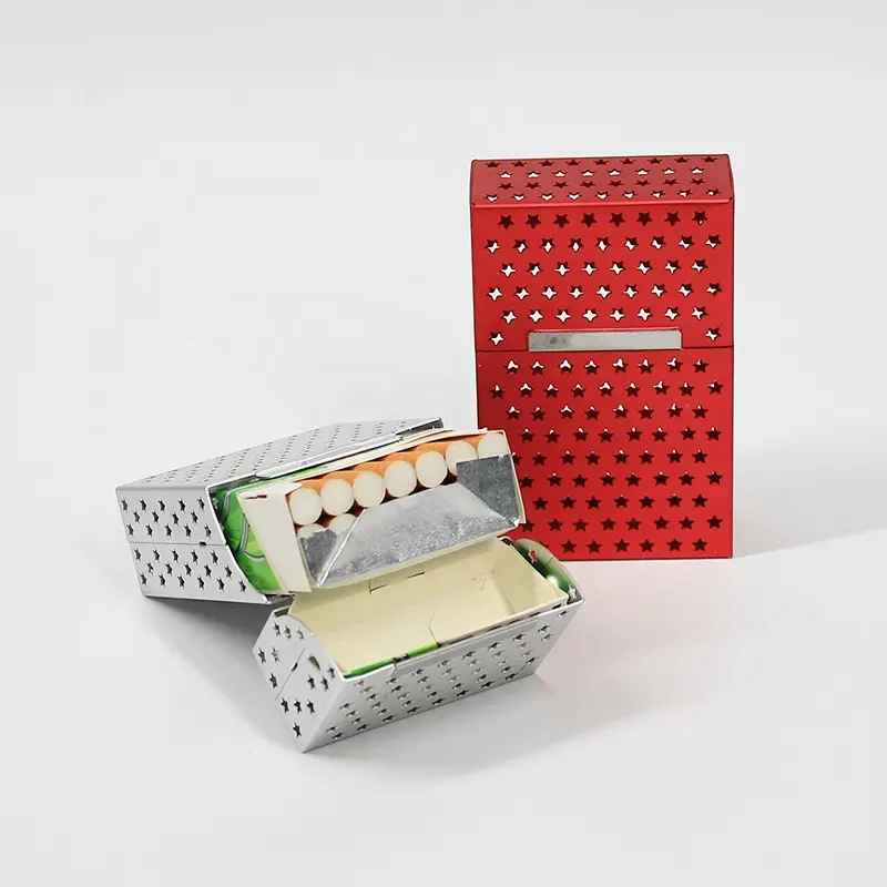 20 шт., алюминиевые Чехлы для сигарет с матовой поверхностью