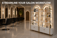 Étagère de présentation moderne à LED avec structure métallique durable pour salon de beauté, cosmétiques, soins de la peau, présentoir de vente au détail, spa, boutique, écologique