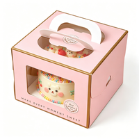 Boîte à gâteau personnalisée avec motifs d'animaux mignons, vente en gros, emballage cadeau portable en carton pour desserts de mariage, directement de l'usine
