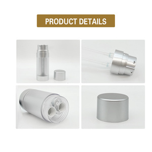 10ml + 10ml 25ml + 25ml nhựa chăm sóc da gói kép buồng chai refill airless chân không huyết thanh bơm Lotion chai - Product Image 5