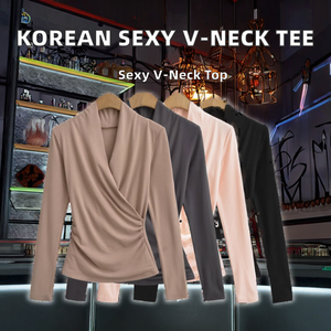 เสื้อเชิ้ตแฟชั่นสไตล์เกาหลีสำหรับผู้หญิง แขนยาว คอวี ผ้าคอร์ดูรอย ทรงเข้ารูป ระบายอากาศได้ดี สวมใส่สบาย เหมาะสำหรับฤดูหนาว สไตล์วินเทจ - Product Image 2