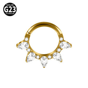 Anillos de Titanio G23 para <span class=keywords><strong>Piercing</strong></span>, Anillos de Septum 16G, Clicker Daith, Aros para la Nariz, Clicker Segmentado Articulado Daith para Mujeres y Hombres - Product Image 3