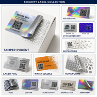 Autocollant de sécurité holographique personnalisé avec logo de marque, code QR, étiquette anti-contrefaçon avec code alphanumérique unique pour la protection de la marque