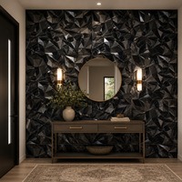 Panneau mural en PVC 3D décoratif multicolore, imperméable et résistant à l'humidité, idéal pour les salles de bain et les centres commerciaux – Vente chaude directe usine
