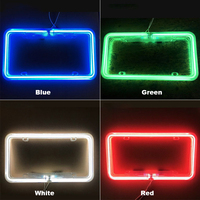 Cadre de plaque d'immatriculation éclairé par LED Support de plaque d'immatriculation éclairé coloré pour voitures américaines