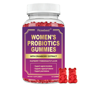 Complément alimentaire pour femmes pour le contrôle des odeurs vaginales, l'équilibre du pH et la <span class=keywords><strong>santé</strong></span> florale vibrante, 3 milliards de UFC, prébiotiques et probiotiques sous forme de gommes - Product Image 1