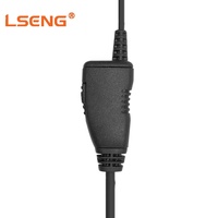 Écouteur pour talkie-walkie avec anneau en C, oreillette pivotante, micro PTT intégré et clip de revers pour radios bidirectionnelles Motorola CP200 GP2000 DEP450 EP450