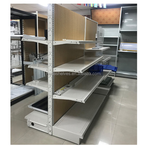 Scaffale multifunzionale su misura della scaffalatura della Gondola di Slatwall di legno di stile <span class=keywords><strong>americano</strong></span> per i negozi - Product Image 2